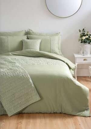 Zielona poszwa na kołdrą
