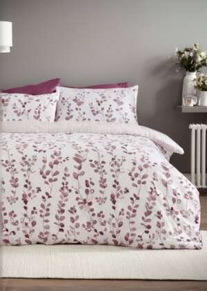 Fioletowe poszwy na kołdry w kwiaty