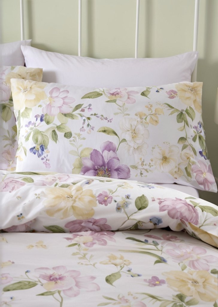 Zestaw dwustronnych liliowych poszewek na kołdrą typu flourette - obrazek 2