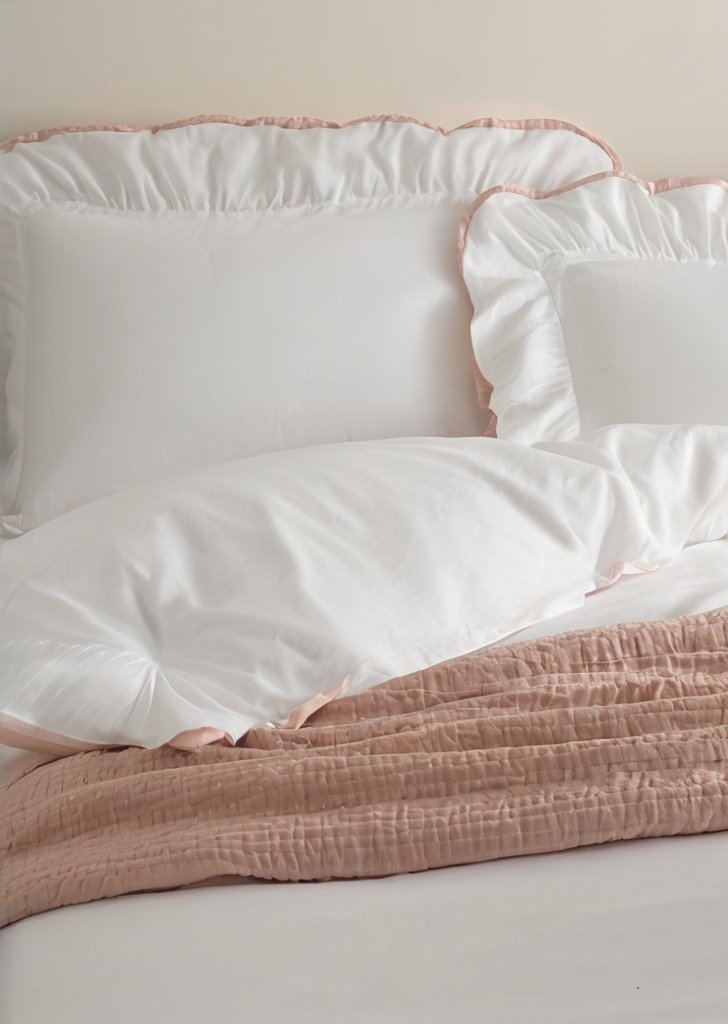 Bluzka z marszczoną bawełnianą poszewką na poduszką