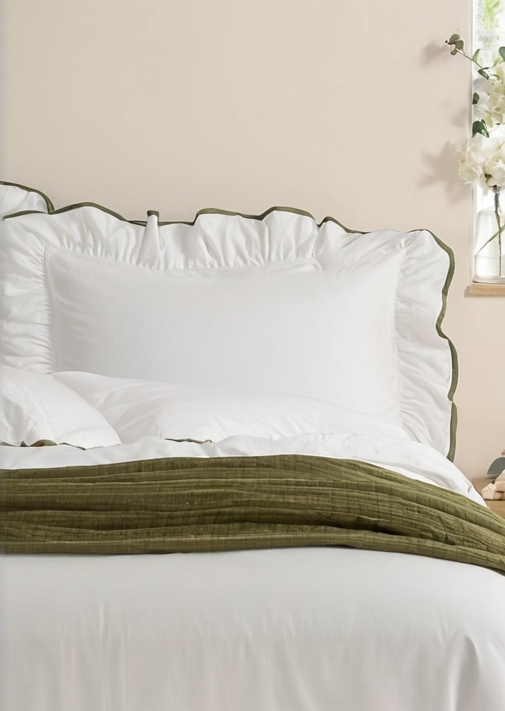 Bluzka z marszczoną bawełnianą poszewką na poduszką - obrazek 2