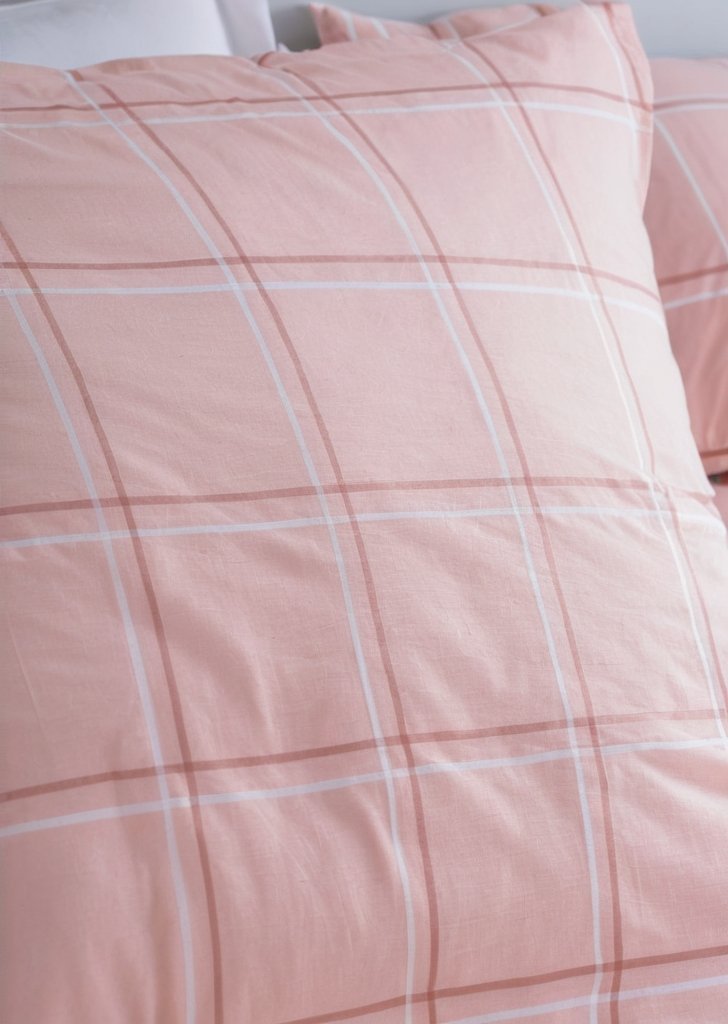 Zestaw pościeli w różową kratką - obrazek 2