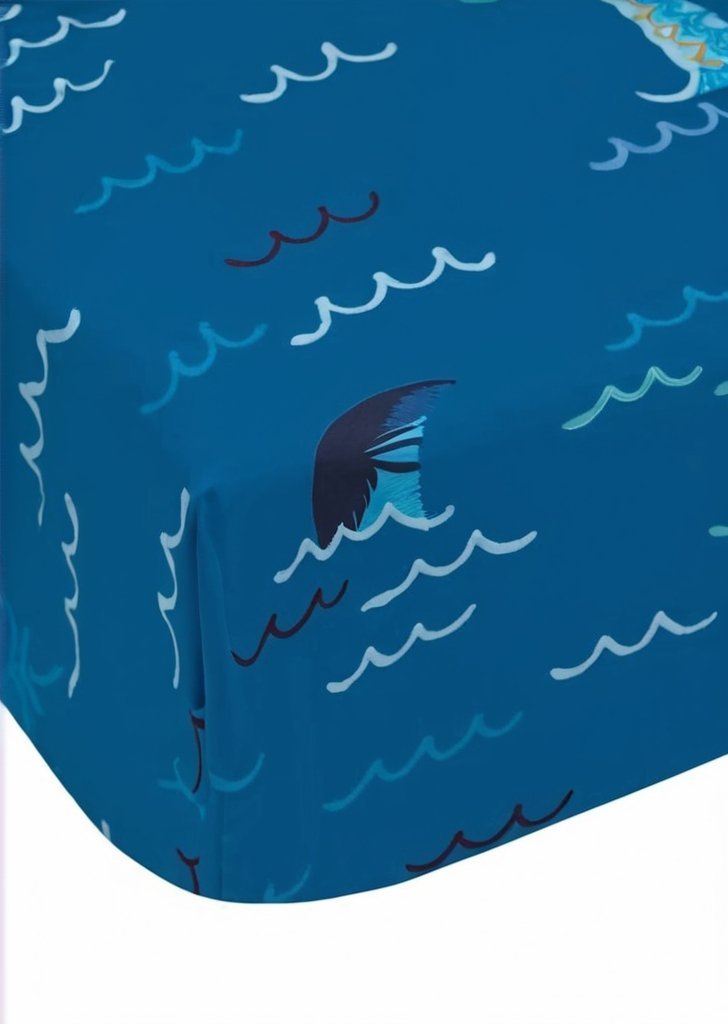 Prześcieradło dzieciące w kolorze niebieskim Jawsome Shark - obrazek 3