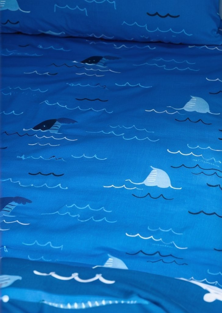 Prześcieradło dzieciące w kolorze niebieskim Jawsome Shark - obrazek 2
