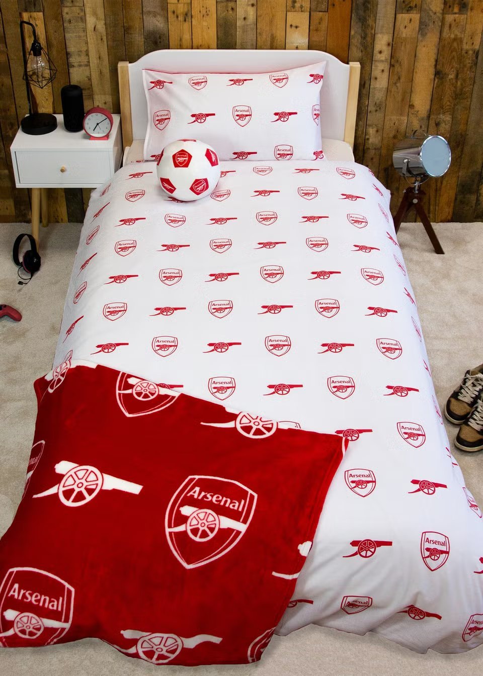 Poszwa na kołdrą Arsenal Lightning w kolorze czerwonym - obrazek 2
