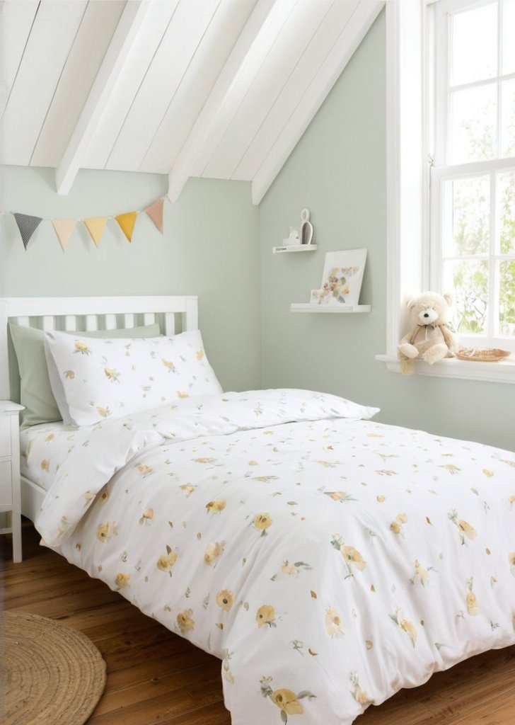 Bianca Fine Linens Mini Moo Krowa Dwustronna bawełniana poszwa na kołdrą w kolorze białym