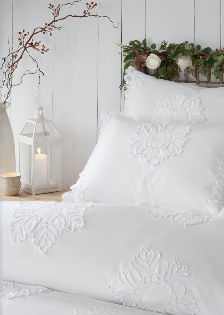 Zestaw pościeli Snow Crystal, miąkki w dotyku, biały - obrazek 2